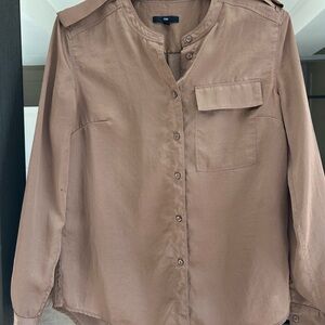 GAP Taupe Button-Up Shirt